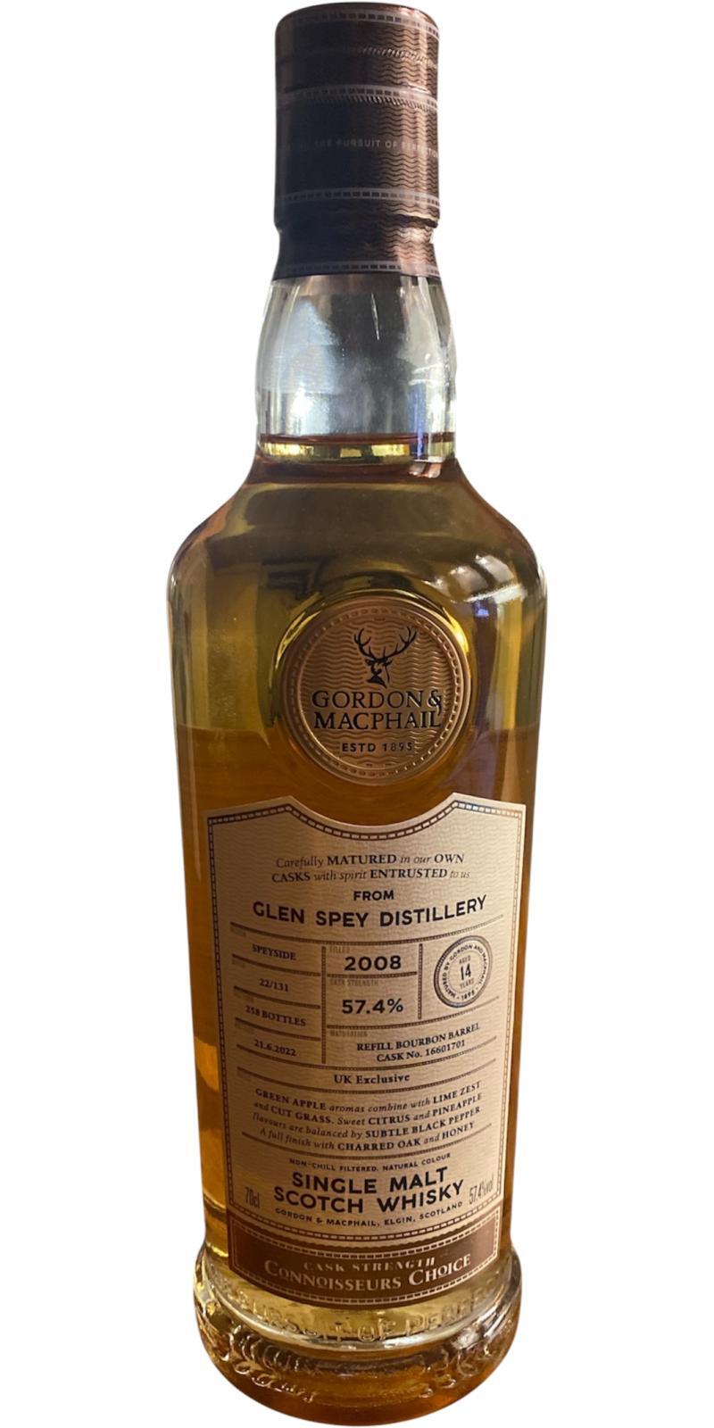 Glen Spey 2008 GM  Connoisseurs Choice - Cask Strength