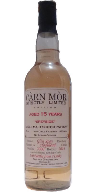 Glen Spey 2000 MMcK  Càrn Mòr - Strictly Limited Edition