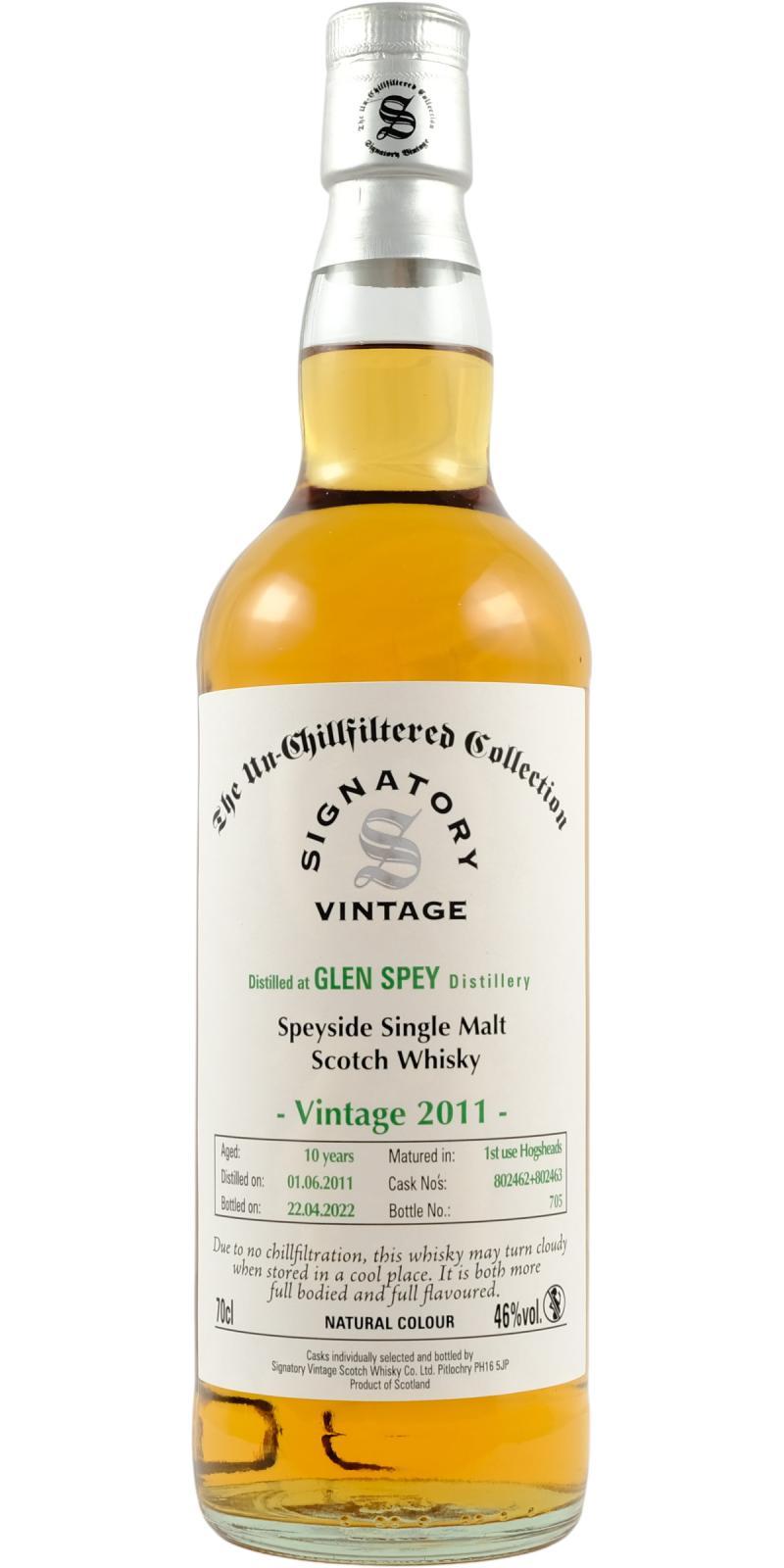 Glen Spey 2011 SV  The Un-Chillfiltered Collection