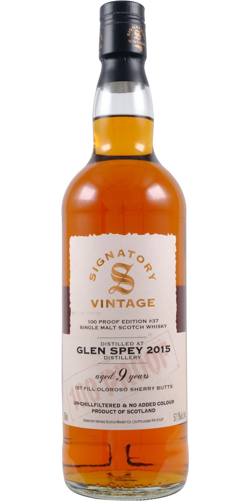 Glen Spey 2015 SV  100 Proof - Edition #37