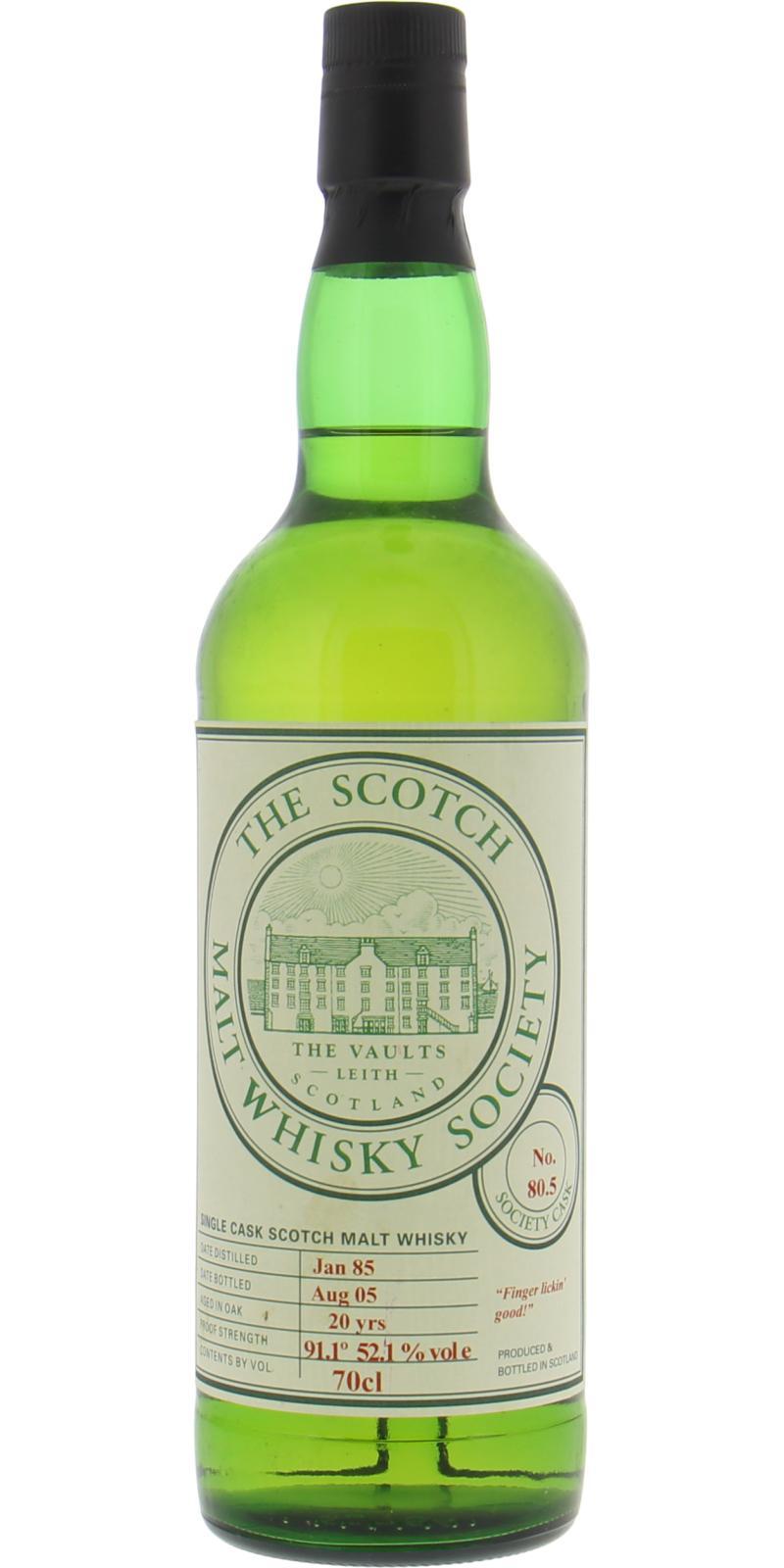 Glen Spey 1985 SMWS 80.5  Finger lickin' good!