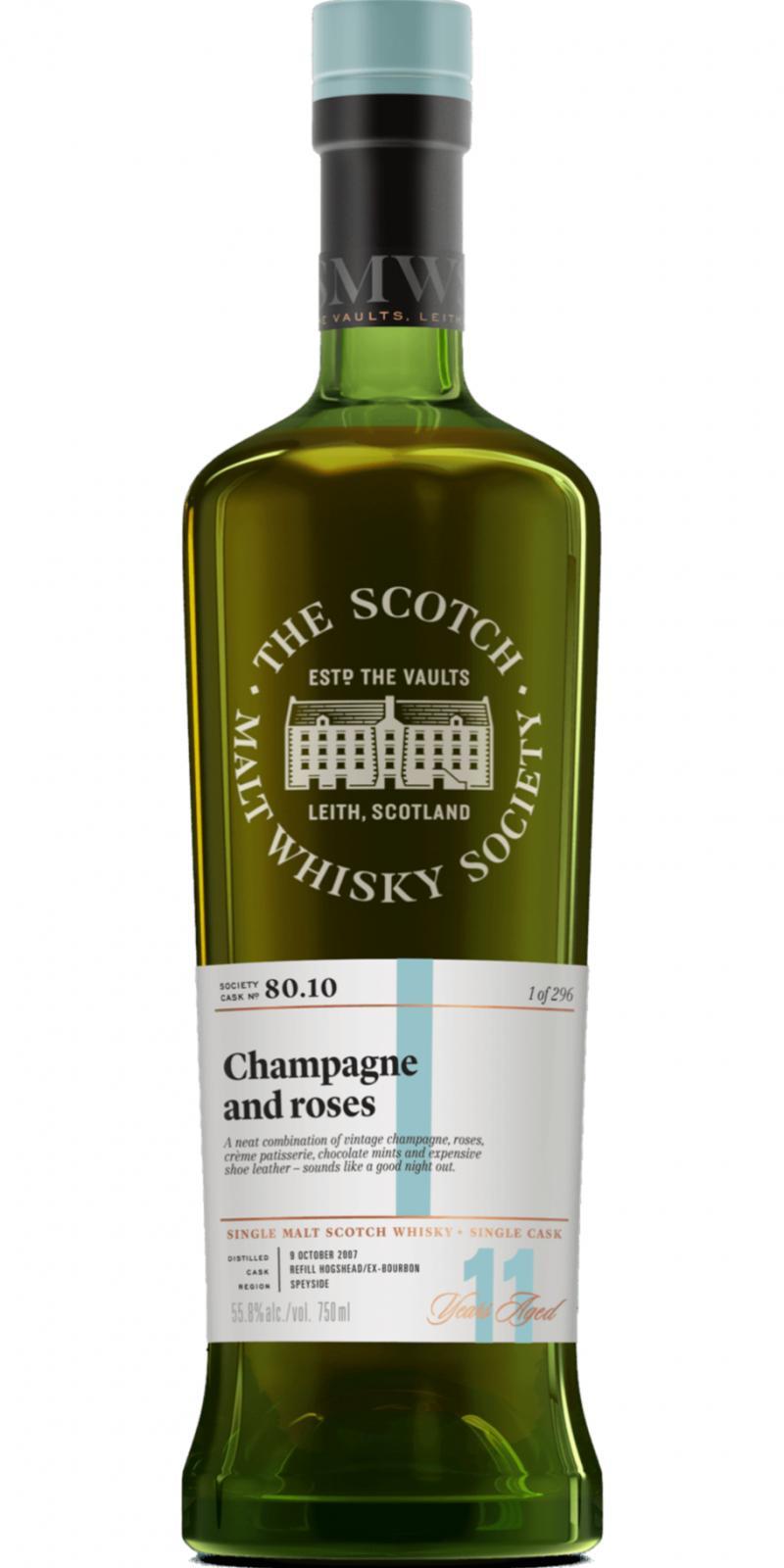Glen Spey 2007 SMWS 80.10  Champagne and roses