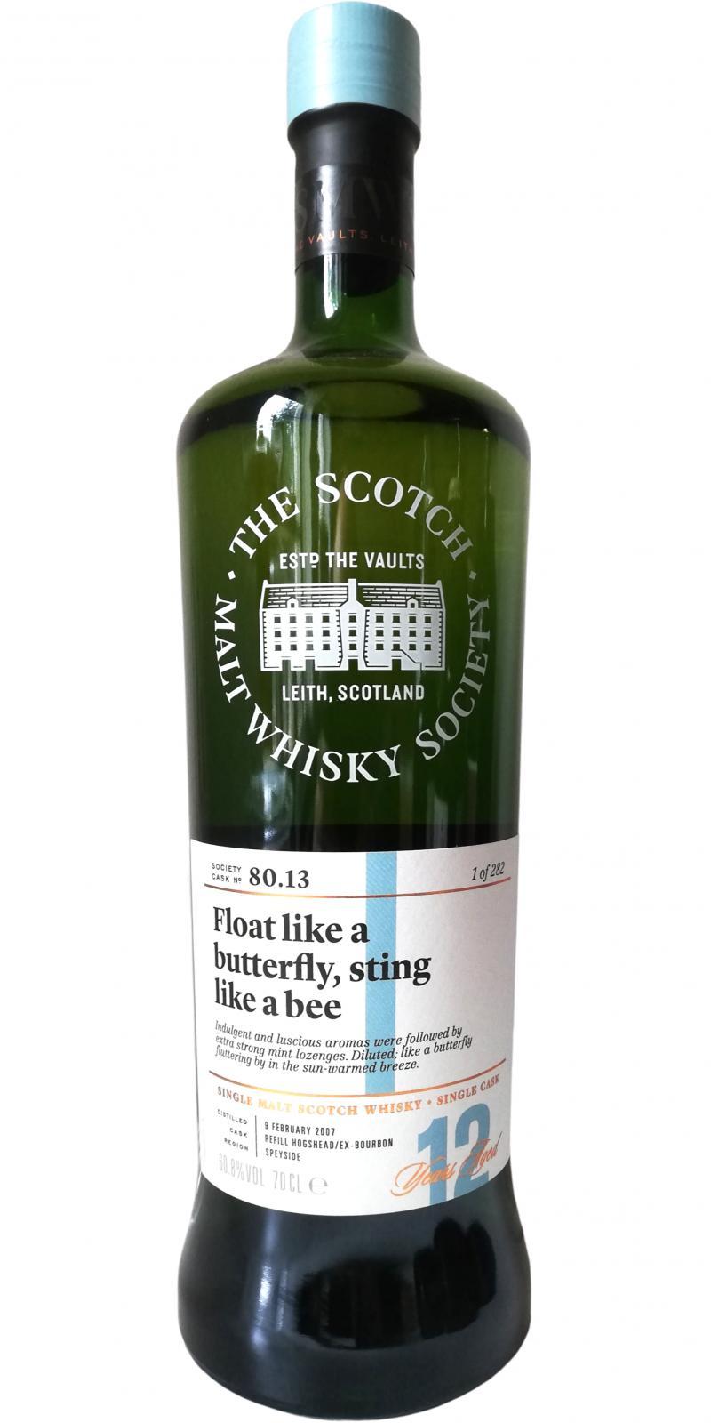 Glen Spey 2007 SMWS 80.13  Float like a butterfly, sting like a bee