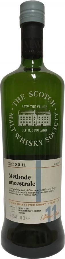 Glen Spey 2008 SMWS 80.11  Méthode ancestrale