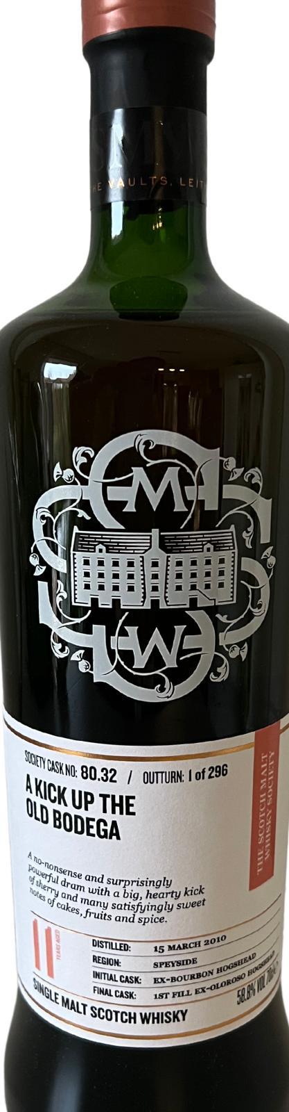 Glen Spey 2010 SMWS 80.32  A kick up the old bodega