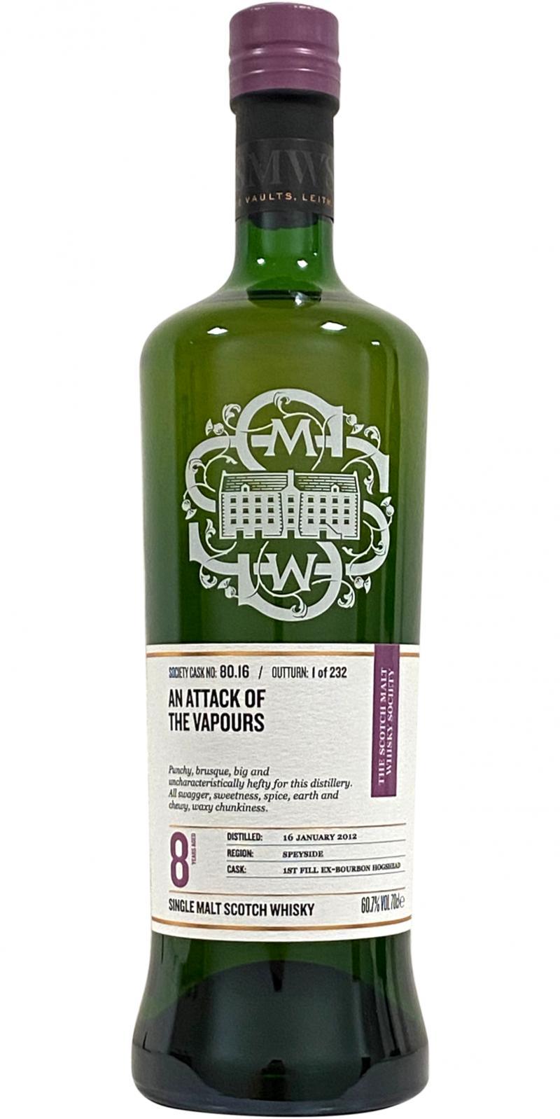 Glen Spey 2012 SMWS 80.16  An attack of the vapours