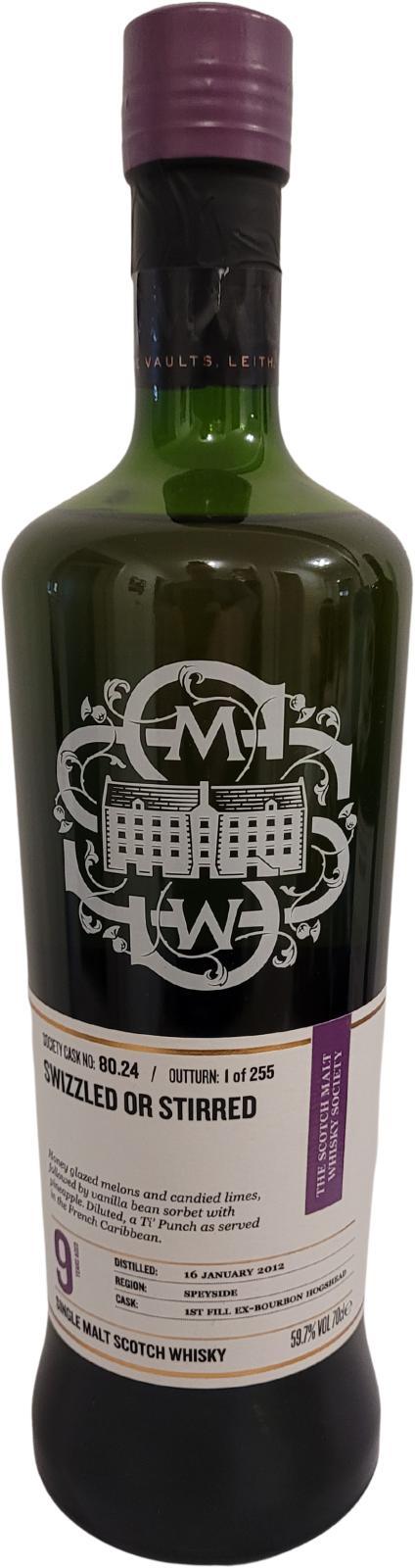 Glen Spey 2012 SMWS 80.24  Swizzled or stirred