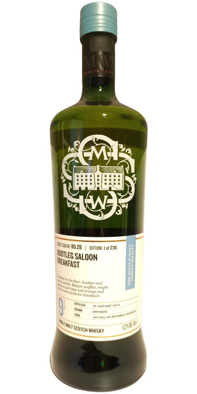 Glen Spey 2012 SMWS 80.28  Bootleg saloon breakfast