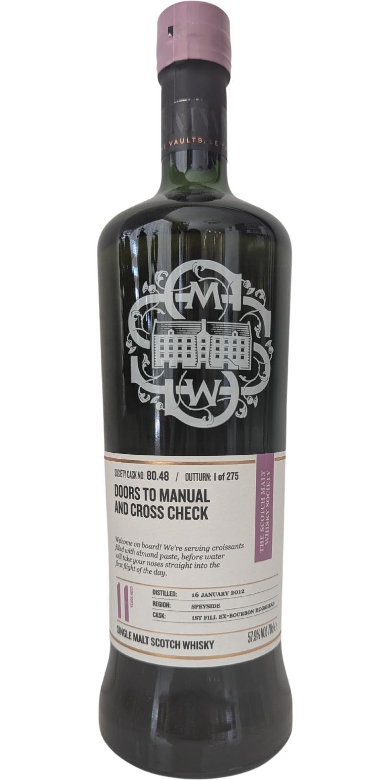 Glen Spey 2012 SMWS 80.48  Doors to manual and cross check