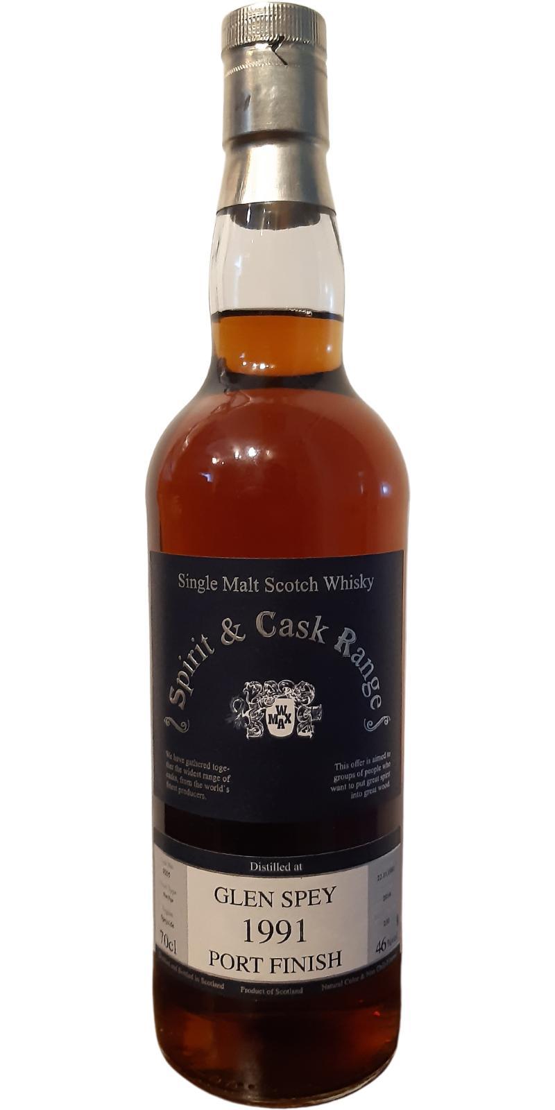 Glen Spey 1991 Wx  Spirit & Cask Range