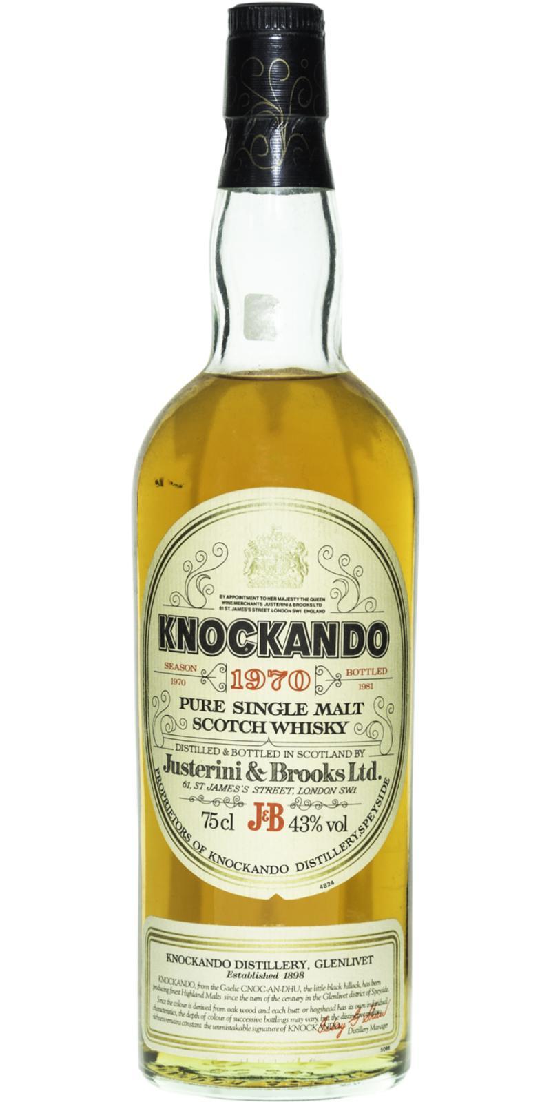 Knockando 1970  by Justerini & Brooks Ltd.