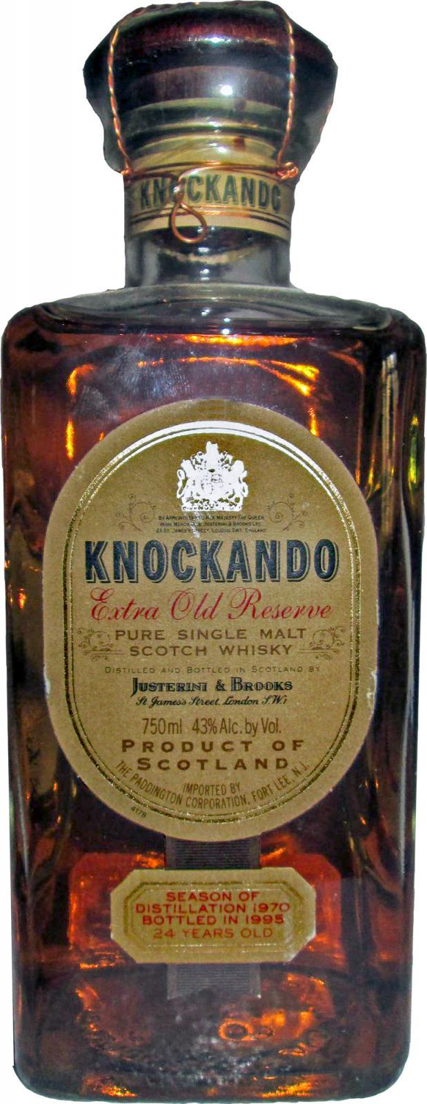 Knockando 1970   Extra Old Reserve - Square Decanter