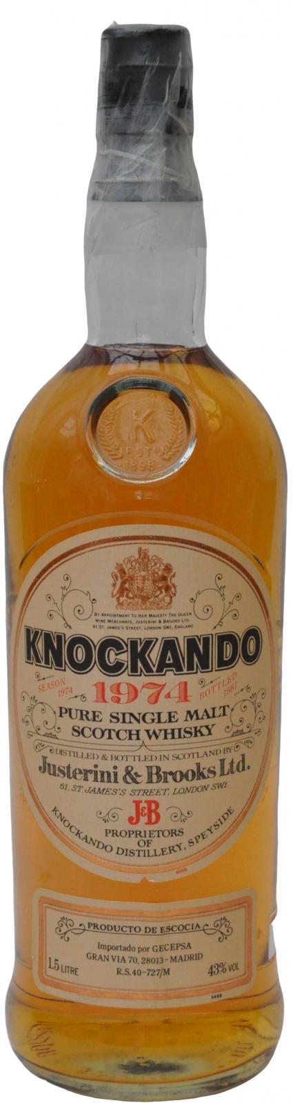 Knockando 1974  by Justerini & Brooks Ltd.