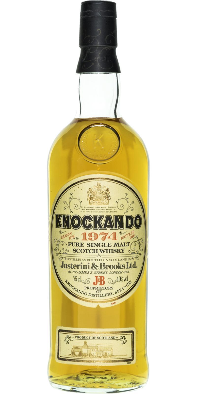 Knockando 1974  by Justerini & Brooks Ltd.