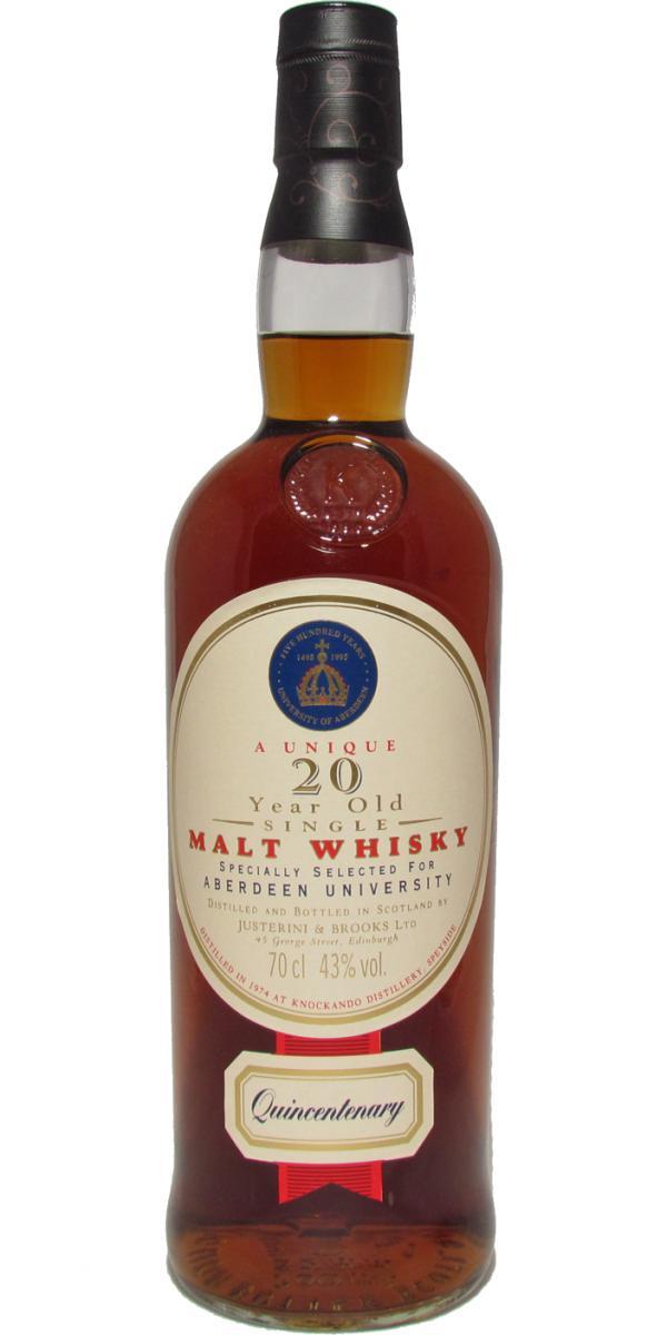 Knockando 1974 Quincentenary  for Aberdeen University