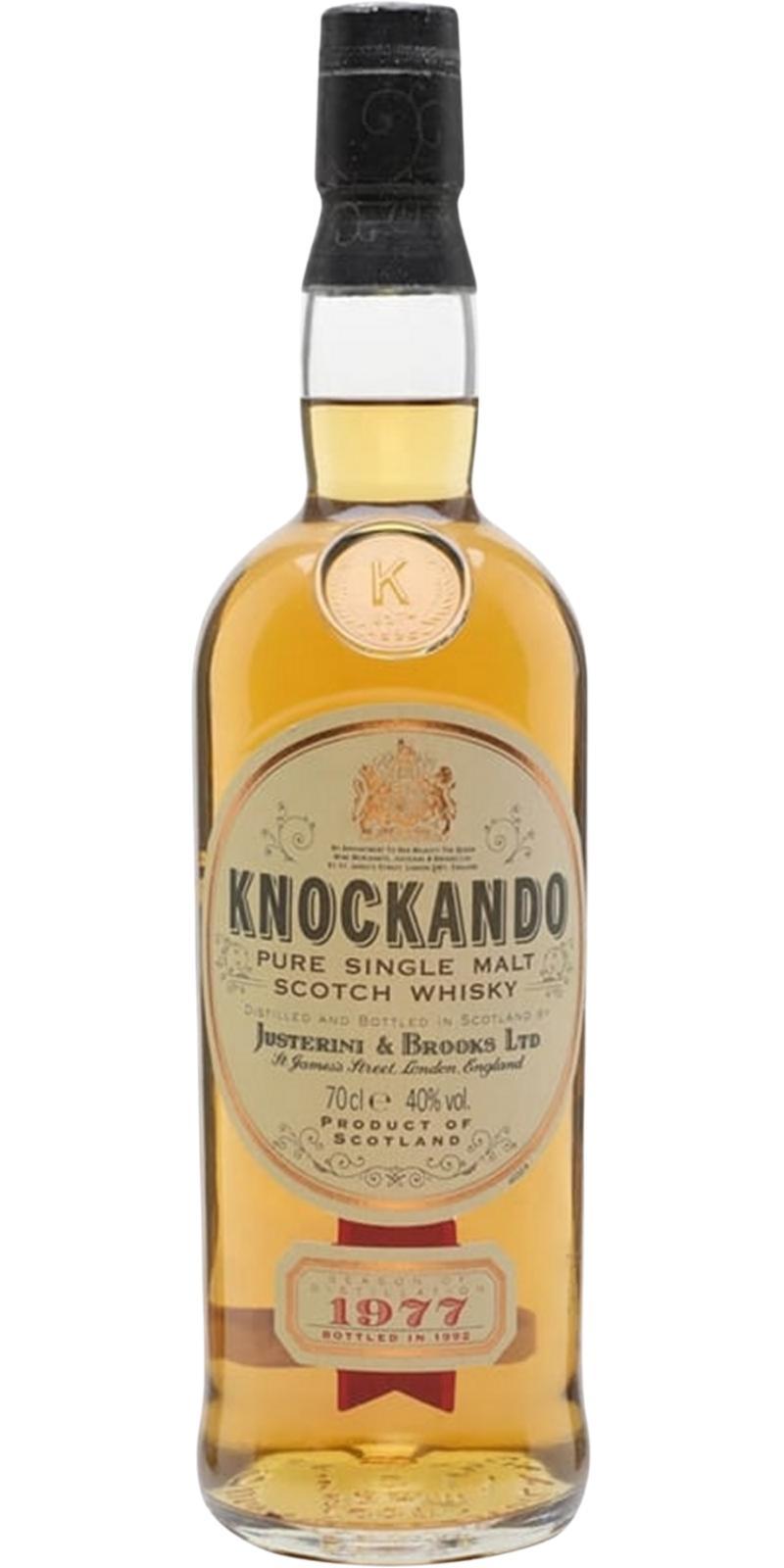 Knockando 1977  by Justerini & Brooks Ltd.