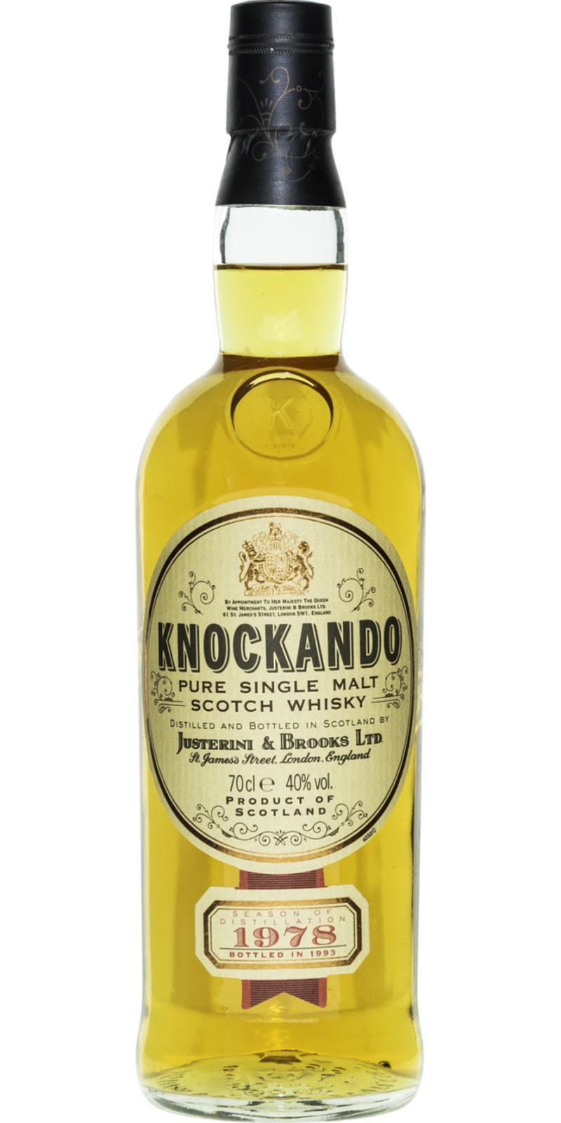 Knockando 1978  by Justerini & Brooks Ltd.
