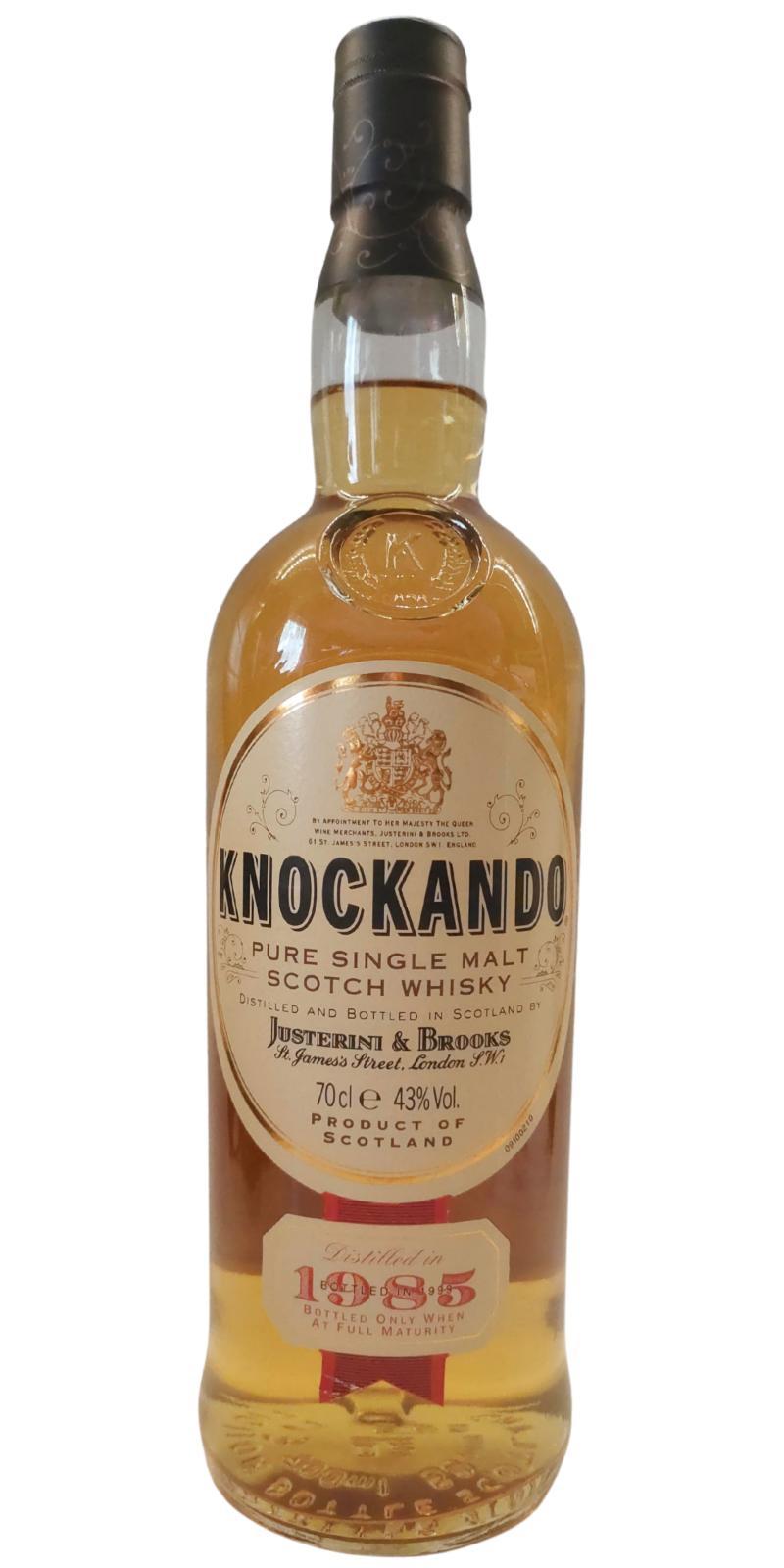 Knockando 1985  by Justerini & Brooks Ltd.