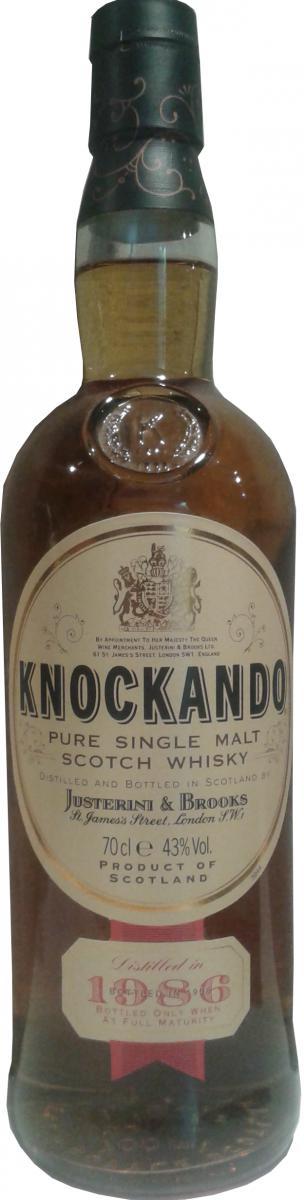 Knockando 1986  by Justerini & Brooks Ltd.