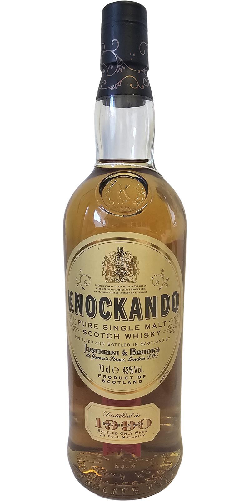 Knockando 1990  by Justerini & Brooks Ltd.