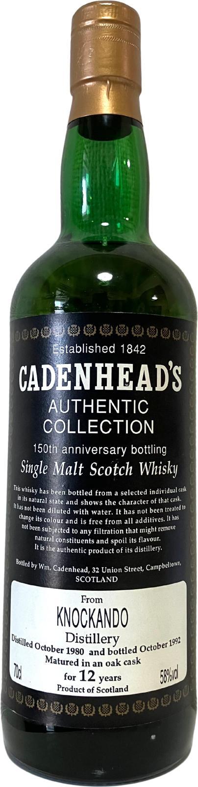 Knockando 1980 CA  Authentic Collection - 150th Anniversary Bottling