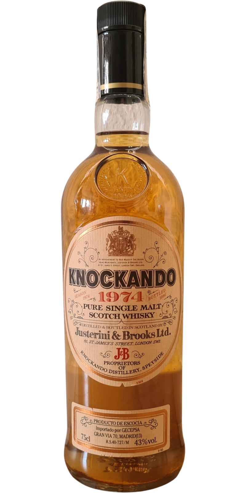 Knockando 1974  Pure Single Malt Scotch Whisky