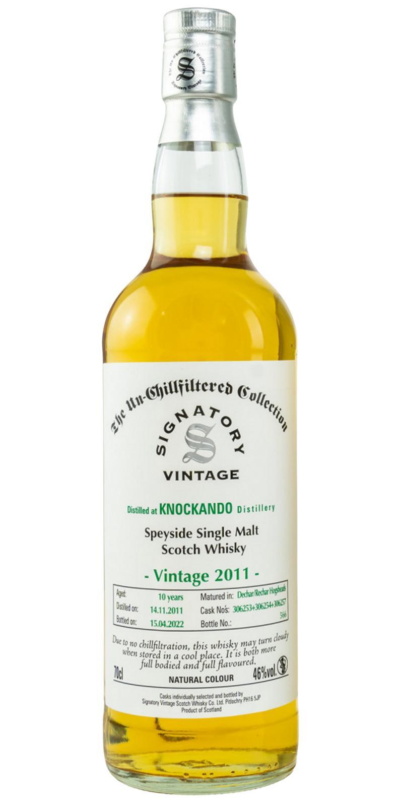 Knockando 2011 SV  The Un-Chillfiltered Collection