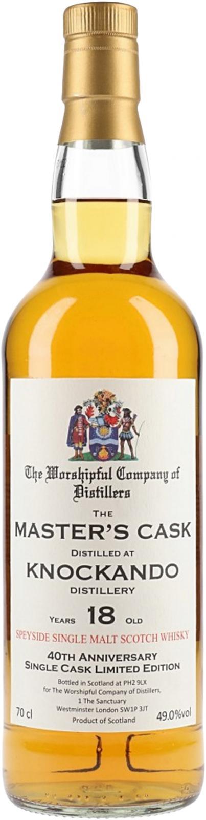 Knockando 18-year-old TWCD  Master's Cask