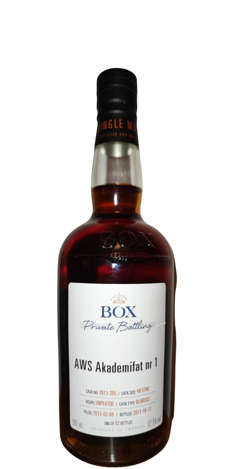 Box 2013 - AWS Akademi  Private Bottling