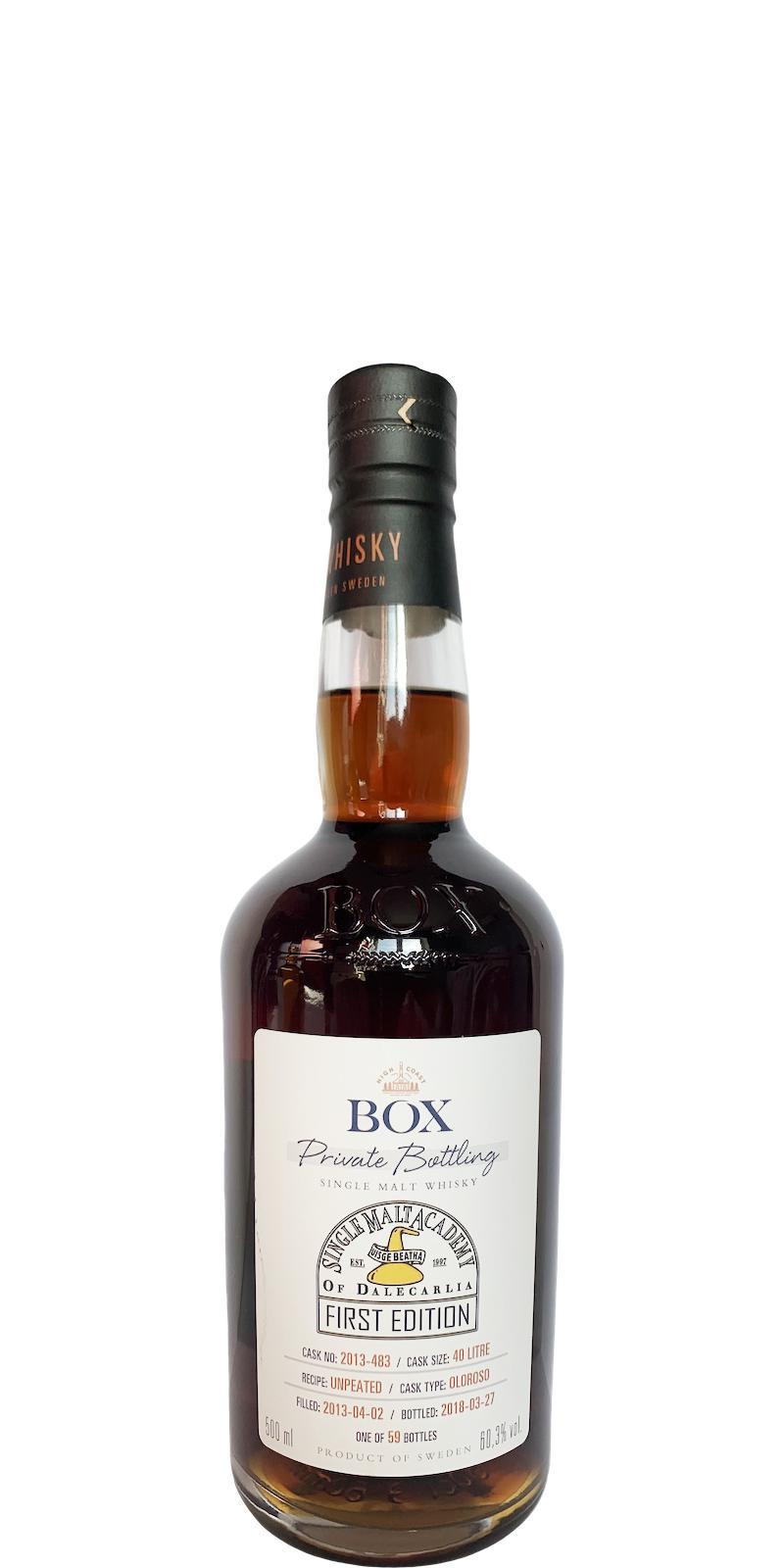 Box 2013 - Single Malt Academy of Dalecarlia  Private Bottling