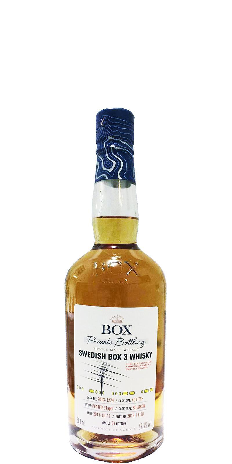 Box 2013 - Swedish Box 3 Whisky  Private Bottling