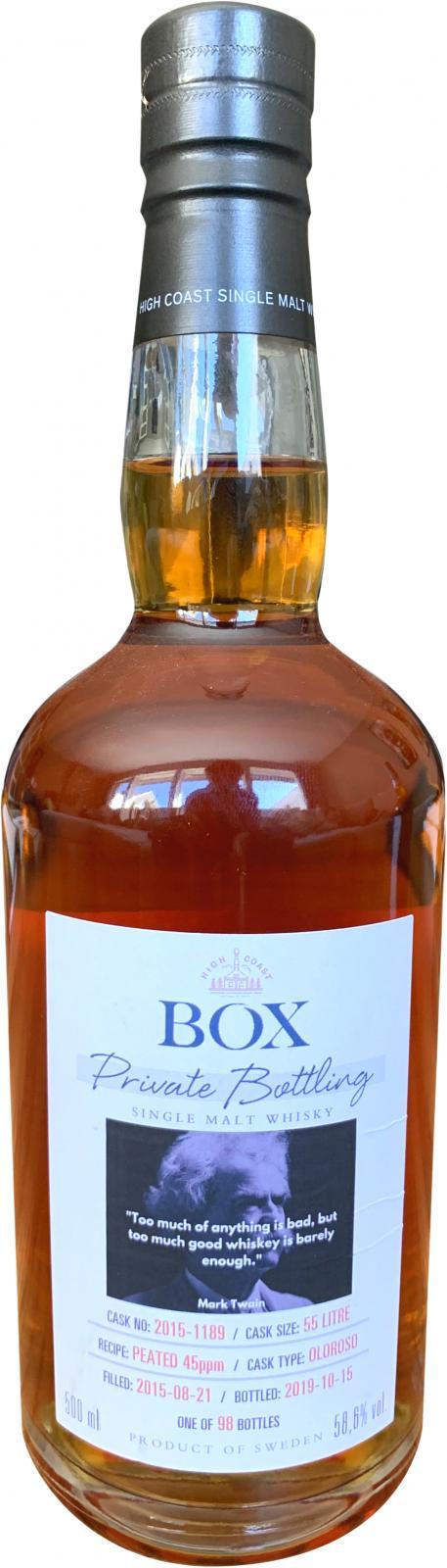 Box 2015  Private Bottling