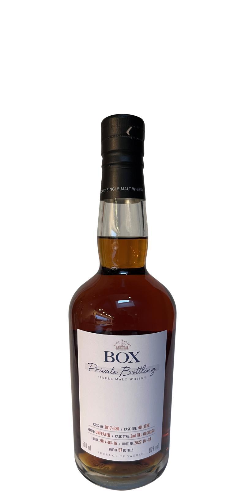 Box 2017  Private Bottling