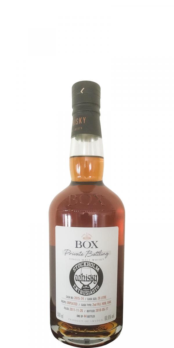 Box S.W.E. est. 2006 Fat #7  Stockholm Whisky Enthusiasts