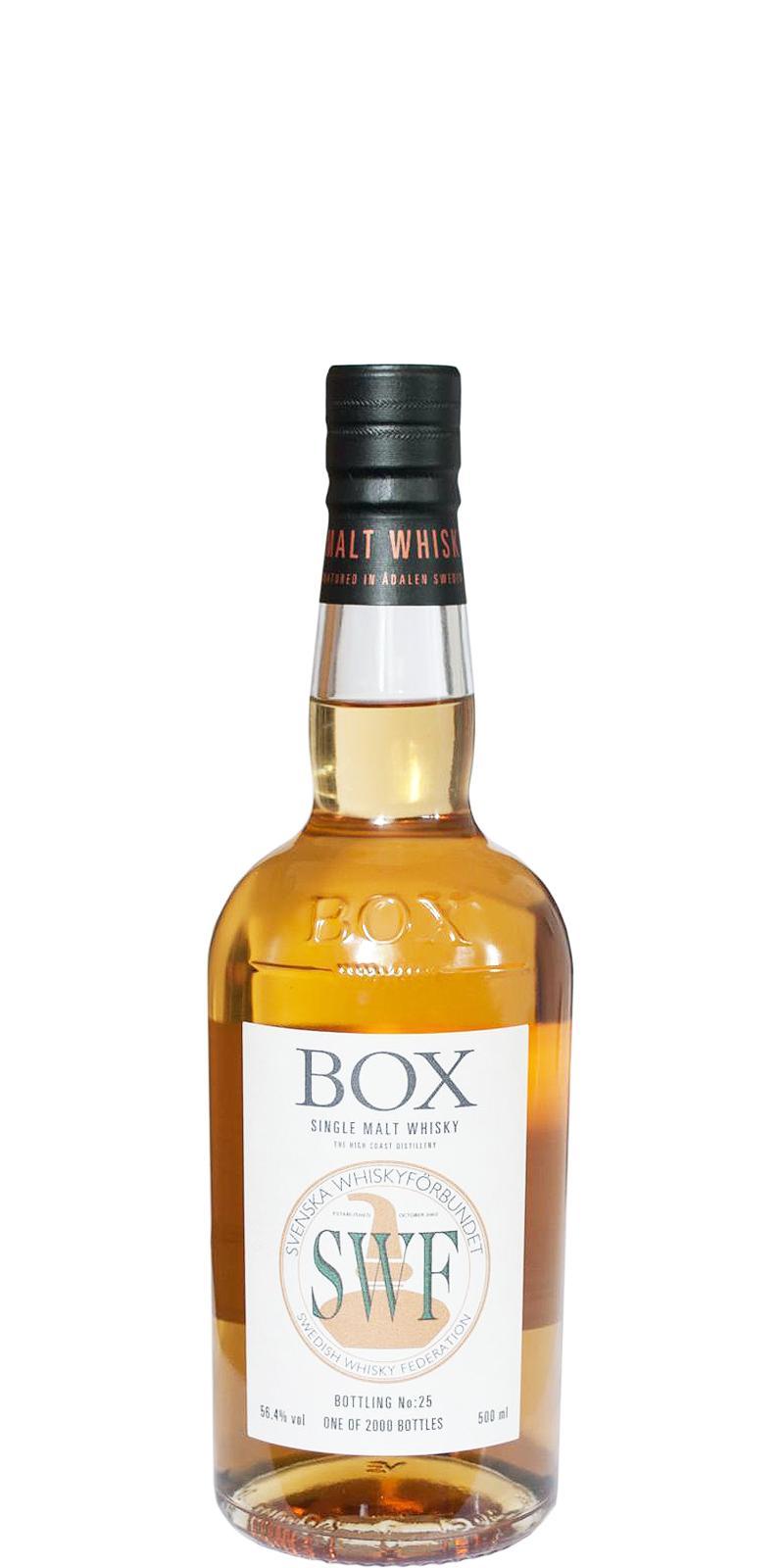 Box Swedish Whisky Federation Bottling No: 25