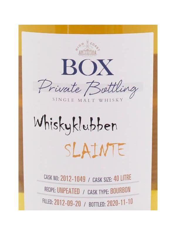 Box 2012 WSla  Whiskyklubben Slainte