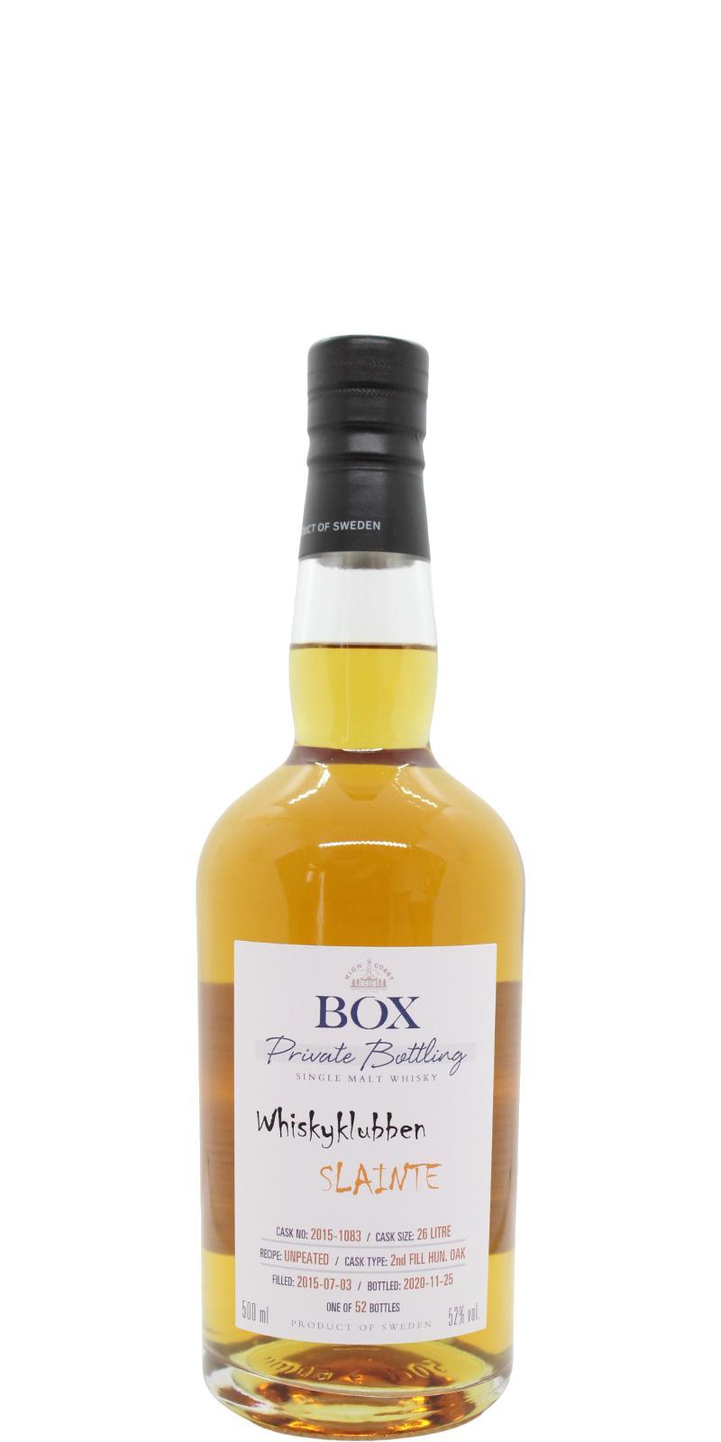 Box 2015 WSla  Whiskyklubben Slainte
