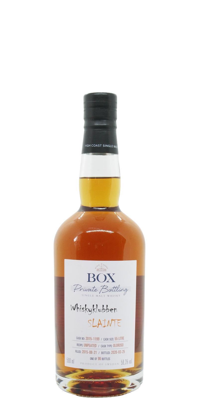 Box 2015 WSla  Whiskyklubben Slainte