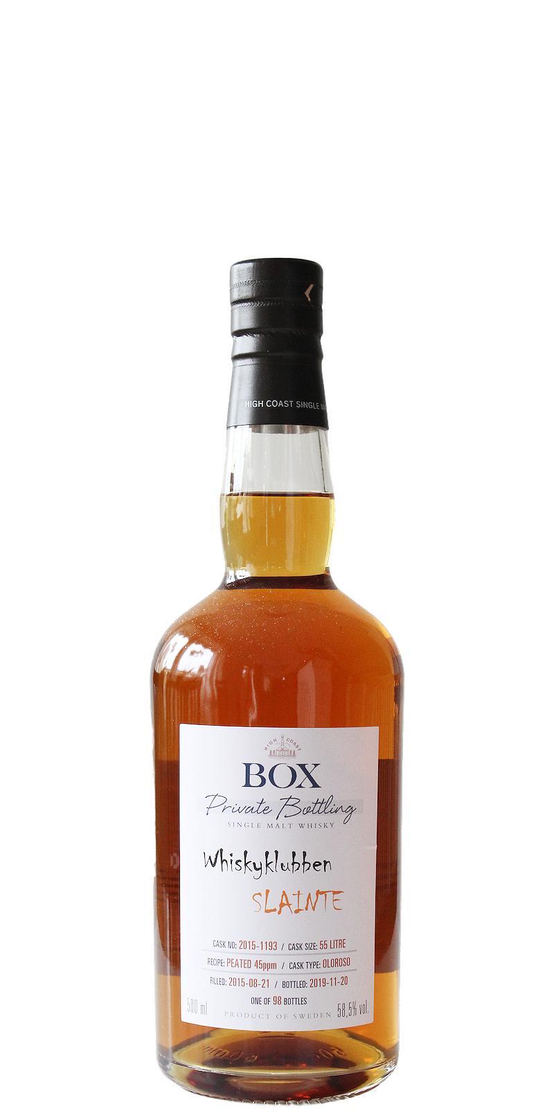 Box 2015 WSla  Whiskyklubben Slainte