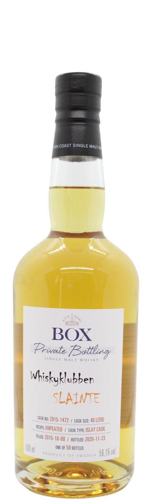 Box 2015 WSla  Whiskyklubben Slainte