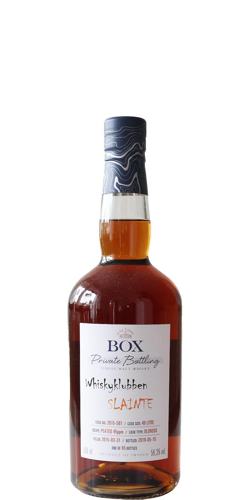 Box 2015 WSla  Whiskyklubben Slainte
