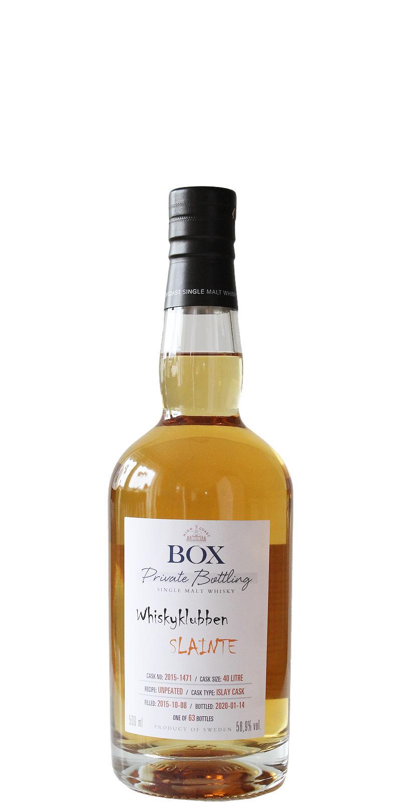 Box 2015 WSla  Whiskyklubben Slainte