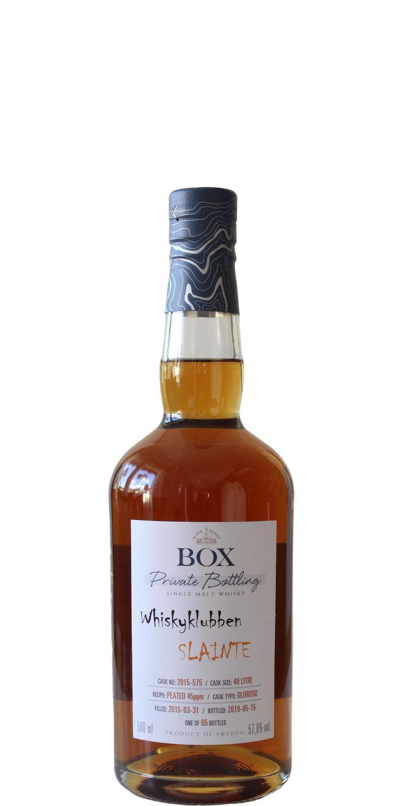 Box 2015 WSla  Whiskyklubben Slainte