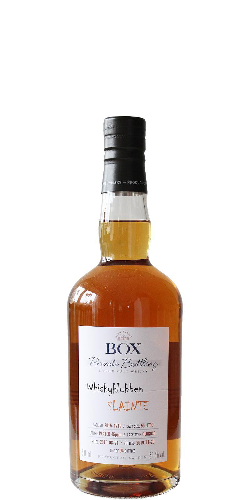 Box 2015 WSla  Whiskyklubben Slainte