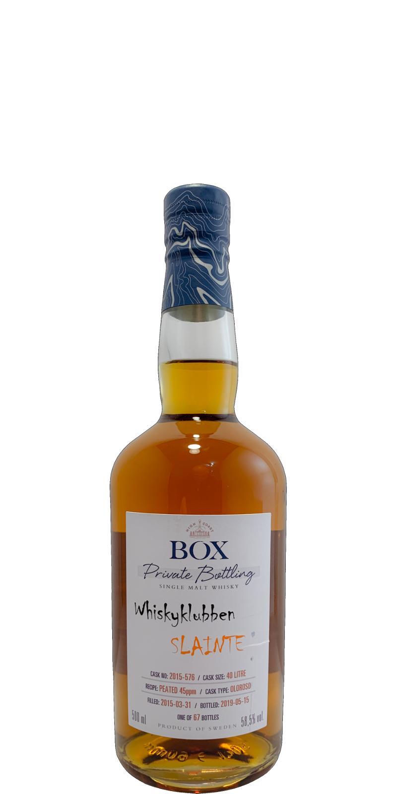 Box 2015 WSla  Whiskyklubben Slainte