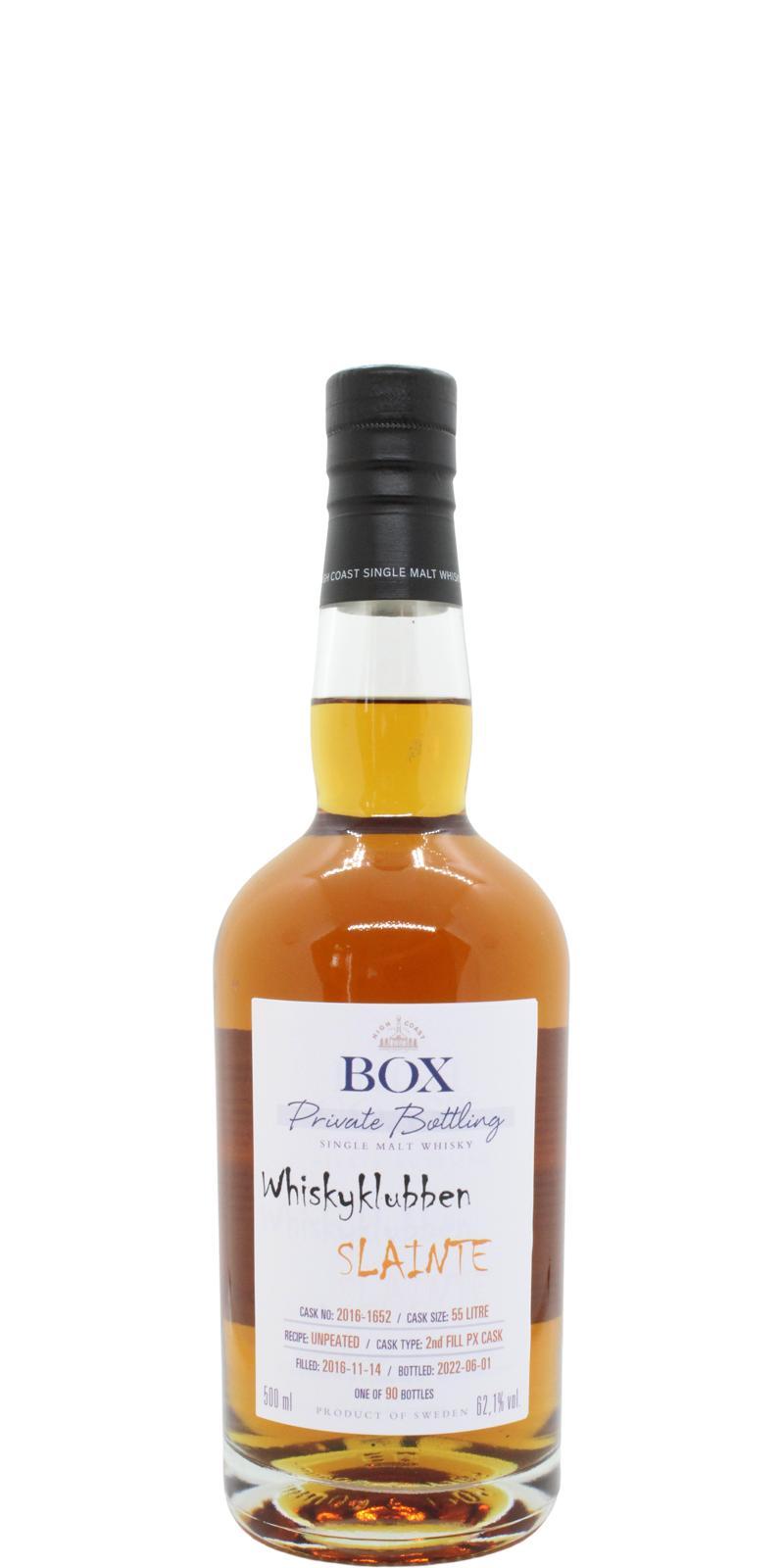Box 2016 WSla  Whiskyklubben Slainte