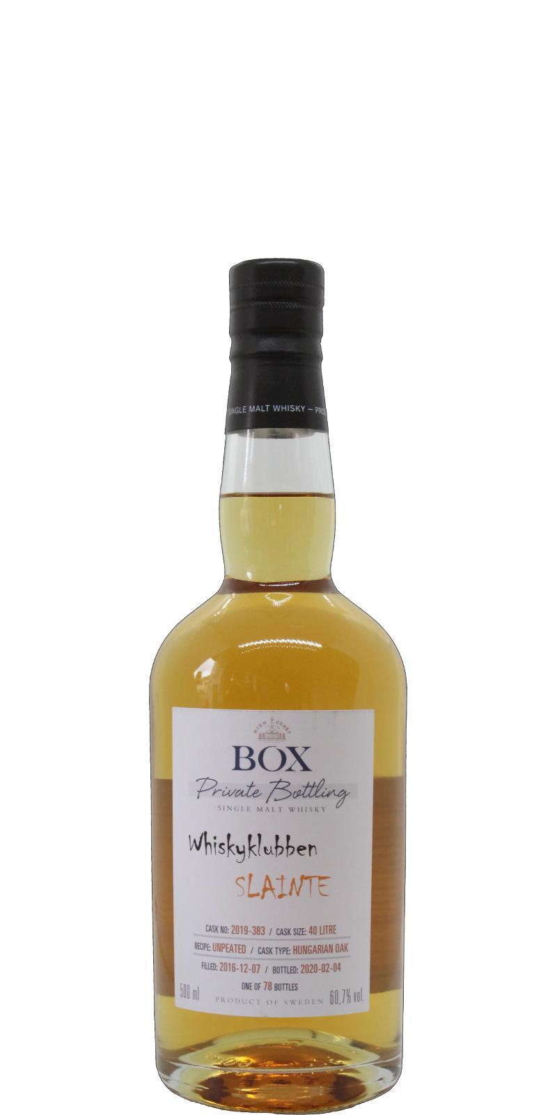 Box 2016 WSla  Whiskyklubben Slainte