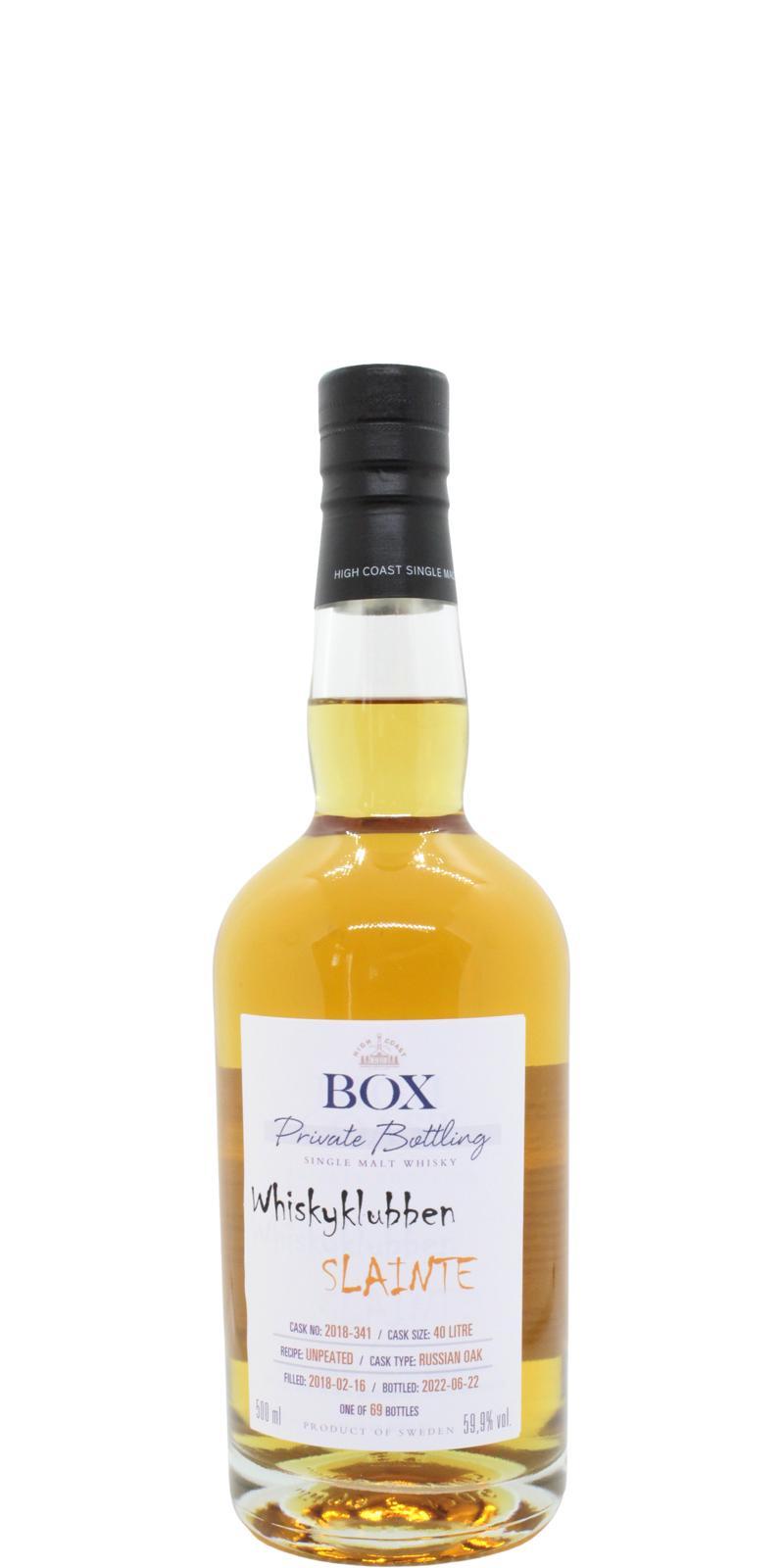 Box 2018 WSla  Whiskyklubben Slainte