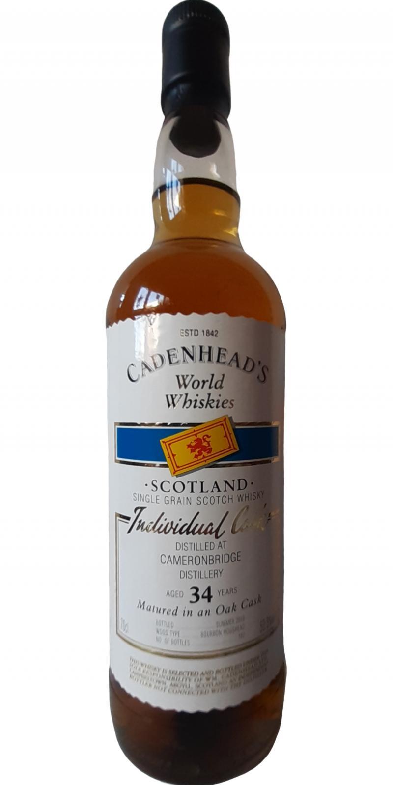 Cameronbridge 1984 CA  World Whiskies - Individual Cask