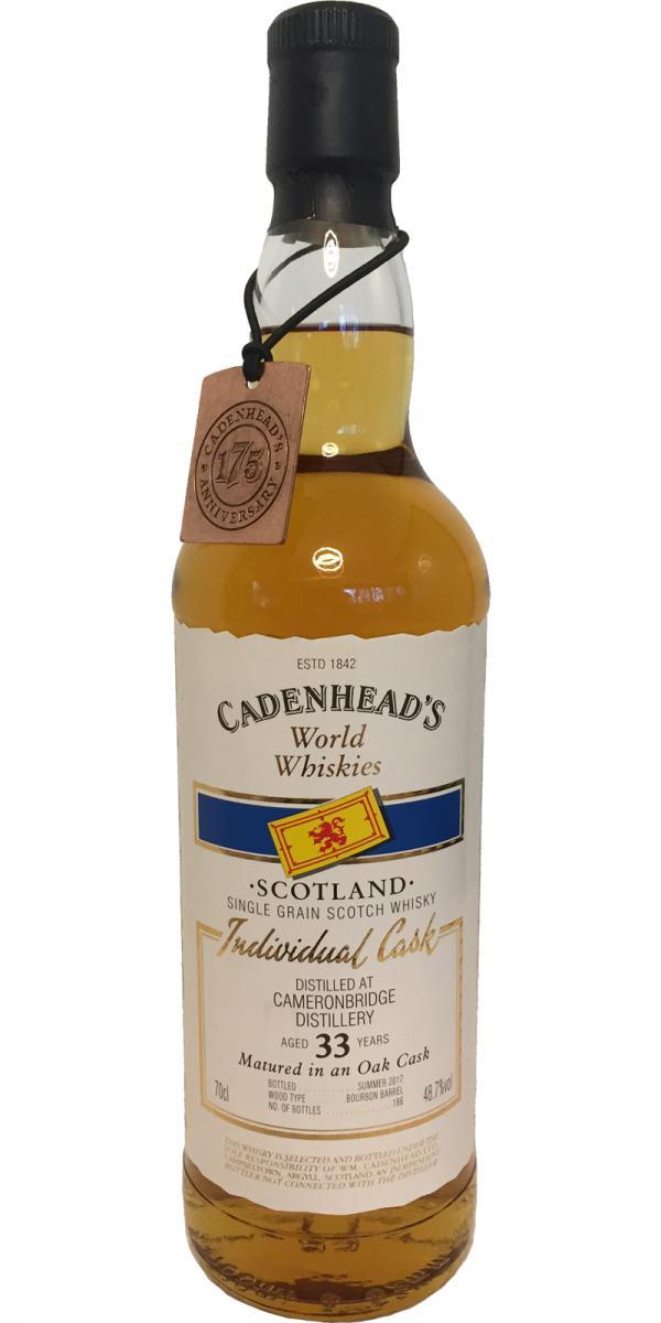 Cameronbridge 33-year-old CA  World Whiskies - Individual Cask